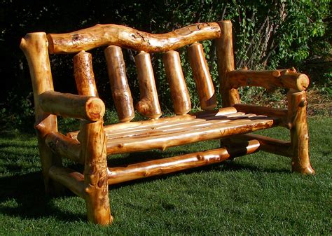 Aspen Love Seat Rustic Wood Furniture Rustic Log Furniture Diy