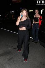 Madelyn Cline Braless Looks Stylish While Arriving At A Simple Gospel