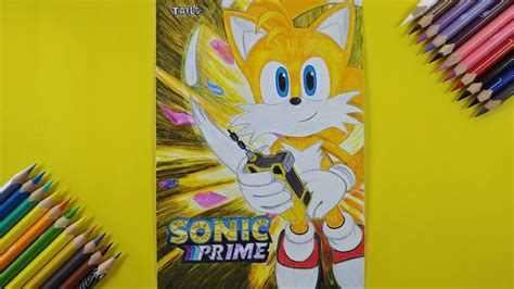 Dibujando A Tails Del Póster De Sonic Prime Drawing Tails From Sonic
