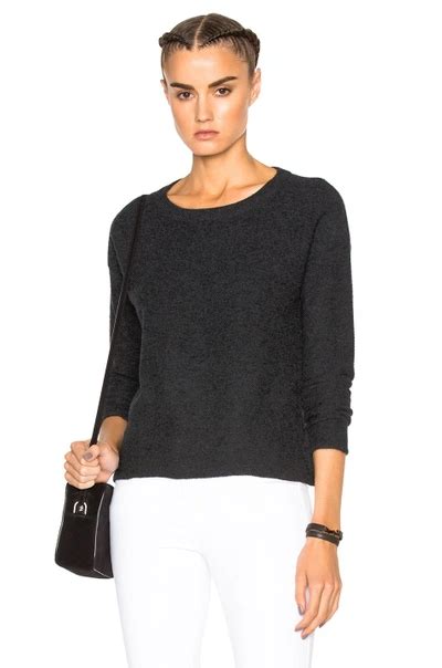 James Perse Cashmere Cropped Sweater In Gray In Anthracite Modesens