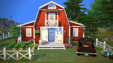 Small Barn House Brindleton Bay Story 🏡 Sims 4 Speed Build Stop