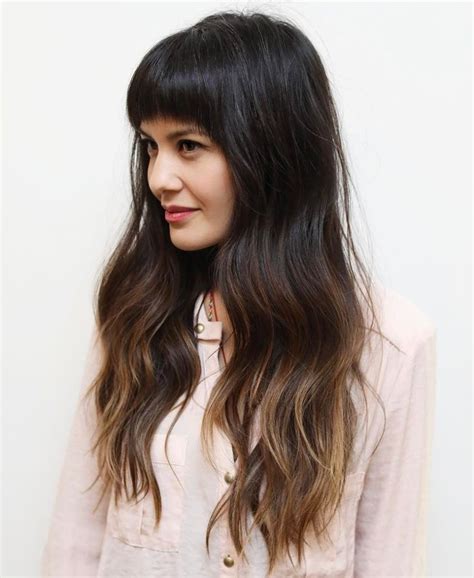 50 Cute And Effortless Long Layered Haircuts With Bangs Long Hair With Bangs Hair Styles