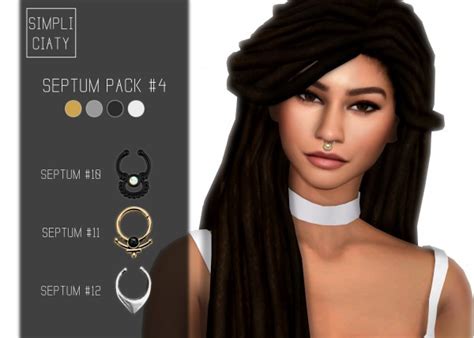 Simpliciaty Septum Pack 4 Sims 4 Downloads
