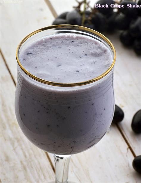 Black Grape Shake Recipe Healthy Milkshake Recipes Black Grapes