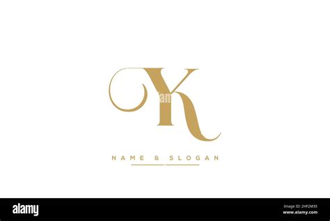 letra abstracta moderna ky diseño de logotipo yk ky mínimo yk icono basado en la inicial