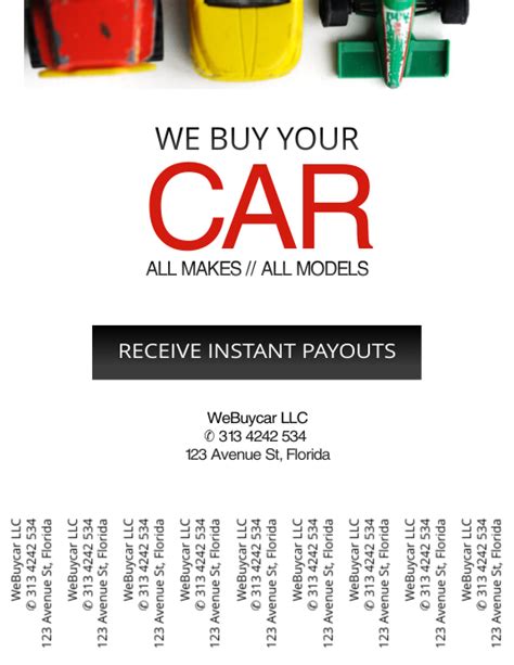 Used Car Dealer Flyer Template Postermywall