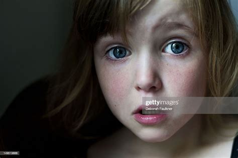 Girl With Sad Face High Res Stock Photo Getty Images