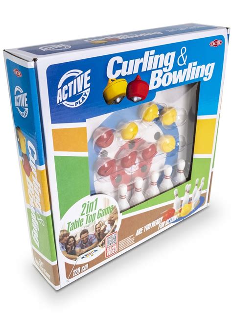 Tactic Bowling And Curling Bordspil 8 Curlingsten 6 Bowlingkegler Og