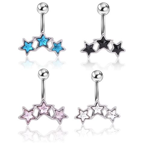 Sexy Belly Button Rings Dangle Surgical Steel Cool Crystal Belly Piercing Ring Simple In Body