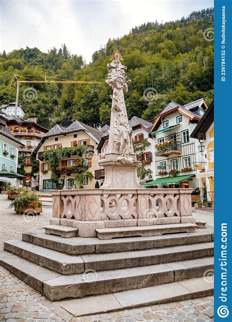 Hallstatt Austria 27 August 2021 Colorful Scenic Picturesque Town