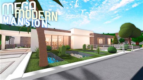 Mega Modern Mansion Bloxburg Speed Build No Gamepass Youtube