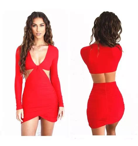 Vestido Sexy Entallado Pegado Bodycon Envío Gratis 013 Meses Sin Intereses