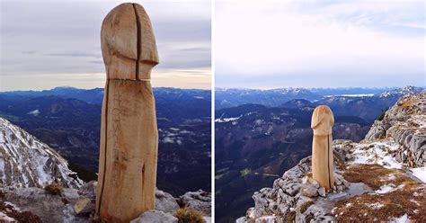 Giant Wooden Penis Appears On Top Of A Mountain Metro News