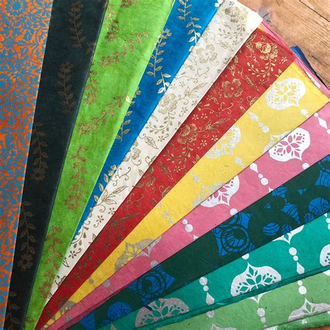 T Wrapping Fair Trade Handmade Nepalese Lokta Paper Mero Retro