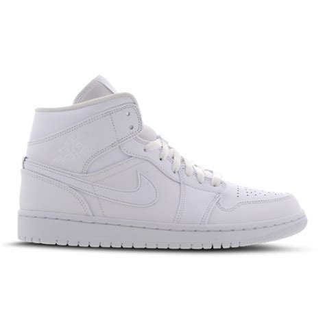 Jordan 1 Mid Triple White 2019