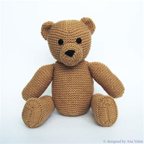 Knit Teddy Bear Knitting Pattern Pdf Teddy Bear Tutorial Knit Etsy Knitted Teddy Bear Teddy