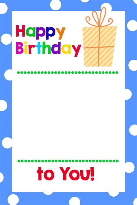 Printable Birthday Card Template