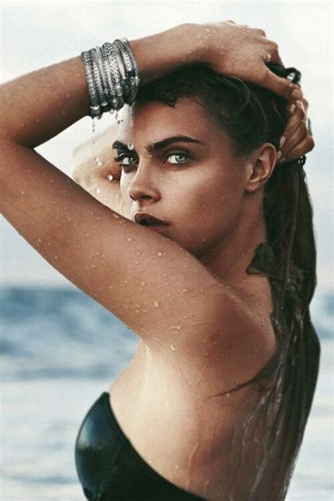 Cara Delevingne Model And Eyes Image Beach Photoshoot Lake