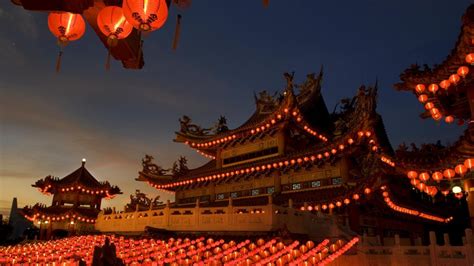 Chinese Temple Evening Bing Wallpaper Download