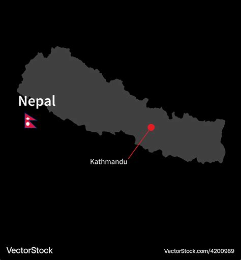 Nepal Political Map With Capital Kathmandu English Labeling Federal