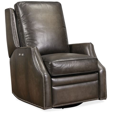 Hooker Furniture Kerley Leather Power Swivel Glider Recliner Story And Lee Furniture Recliners