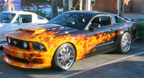 Ford Mustang With Flames