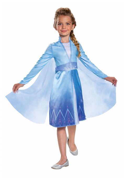 The item is accurate designed, emphasizing details and made according to the original version showed. Frozen 2 Classic Elsa Girls Costume