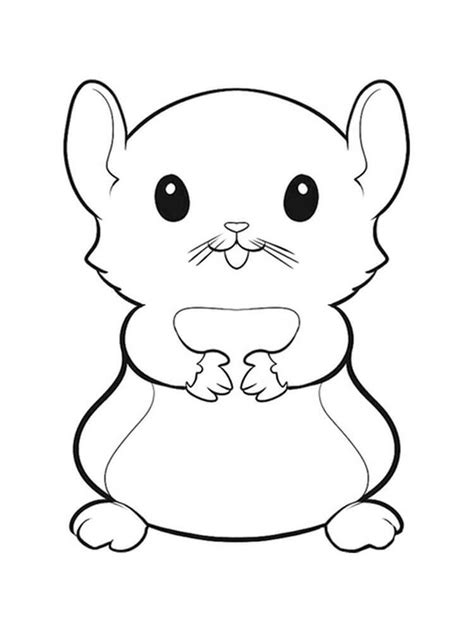Desenhos de Adorável Hamster para Colorir e Imprimir ColorirOnline Com