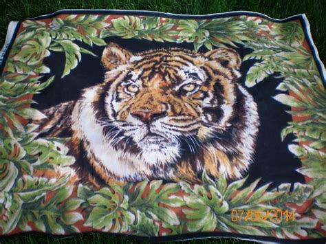 Discontinued Joann Fabric Tiger Fleece Panel By Bevscraftcorner