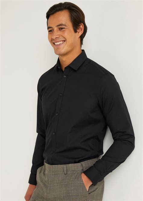 Taylor And Wright Black Easy Care Slim Fit Shirt Matalan
