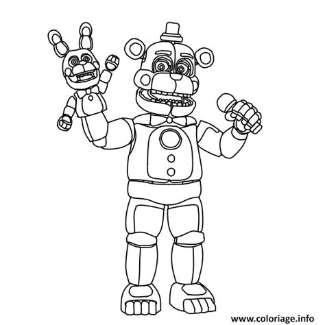 Coloriage Fnaf Freddy Funtime Jecolorie