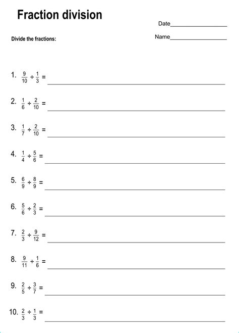 20 Dividing Fractions Worksheet 5th Grade Worksheets Decoomo
