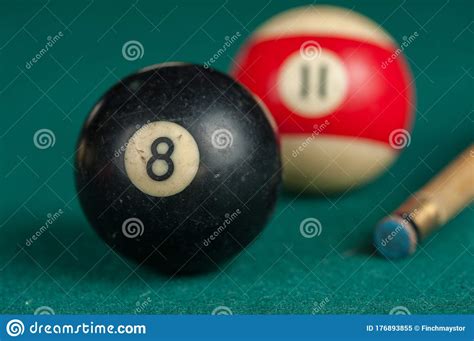 Billiards Balls And Cue On Billiards Table Billiard Sport Concept Stock Image Image Of Game