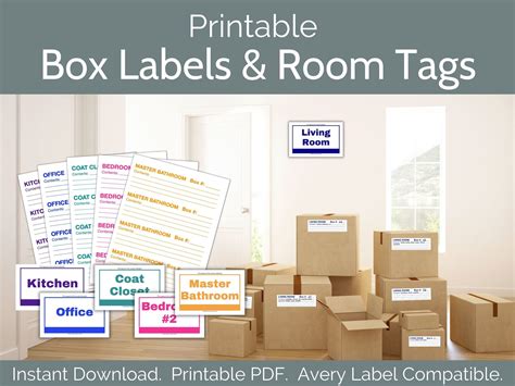 Moving Box Labels Moving Labels Box Labels Box Inventory Etsy