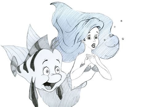 Flounder And Ariel The Little Mermaid Disney Art Disney Fan Art