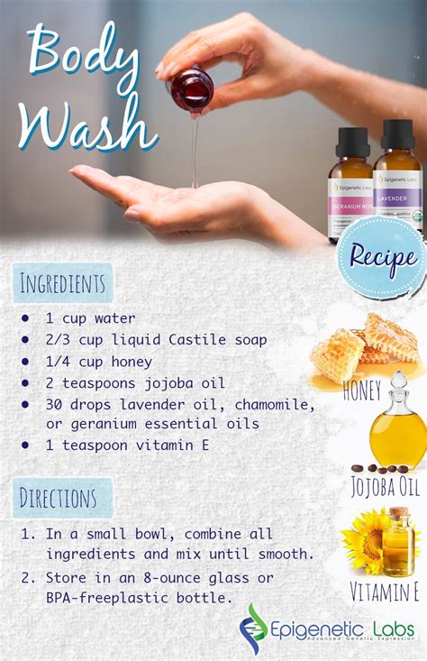 Diy Essential Oil Body Wash Recipe Recipe Oil Body Wash Body