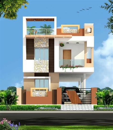 Buildingplanner is a group of architects and creative designers in bangalore. South eastern side | House front design, New house plans ...