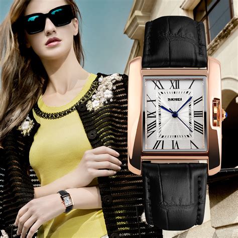 A wide variety of square watch women options are available to you, such as stainless steel. Skmei 1085 Ladies Square Face Genuine Leather Strap Watch ...