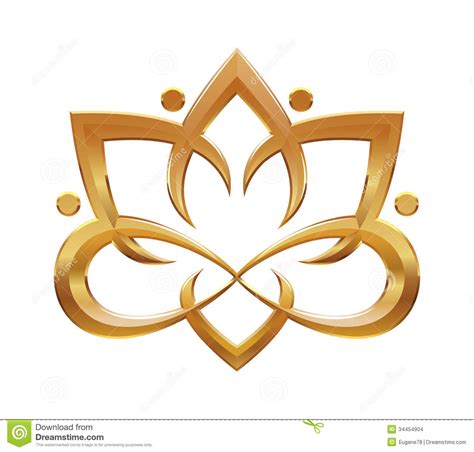 Lotus Flower Abstract Symbol Stock Vector Illustration