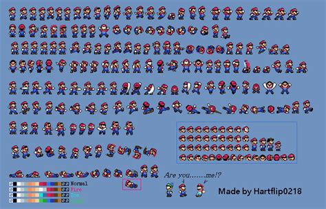 Custom Mario Sprite Sheetver1 By Hartflip0218 On Deviantart