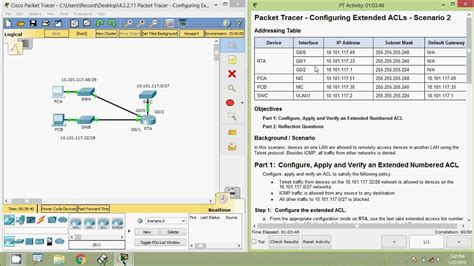 41111 Packet Tracer Configuring Extended Acls Scenario 2 Youtube Images