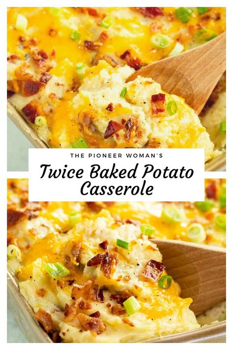 Add salt and pepper, stir in chives. The Pioneer Woman's Twice Baked Potato Casserole in 2020 ...