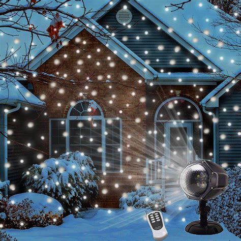 Led Snowfall Projector Lights Christmas Snowflake