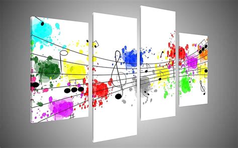 20 Best Collection Of Abstract Musical Notes Piano Jazz Wall Artwork