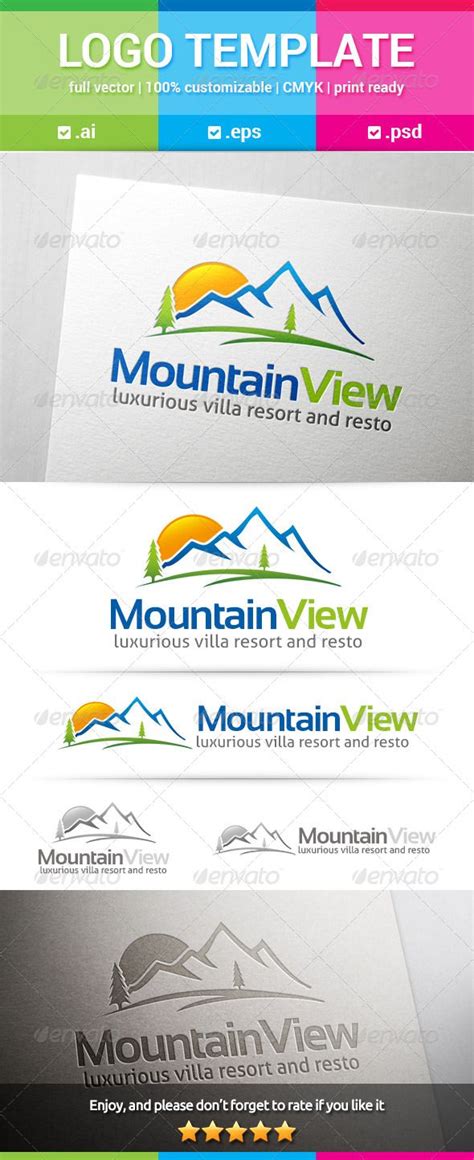 Mountain View Logo Logo Design Template Logo Design Logo Templates