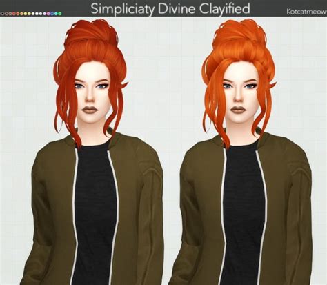 Sims 4 Hairs Kot Cat Simpliciaty`s Divine Hair Clayified