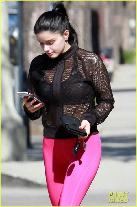full sized photo of ariel winter hits the gym in la 06 ariel winter rocks hot pink while