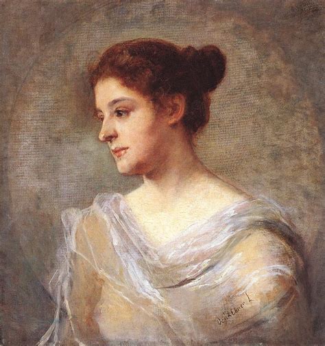 Portrait Of A Woman 1900 Painting Ebner Lajos Deak Oil Paintings