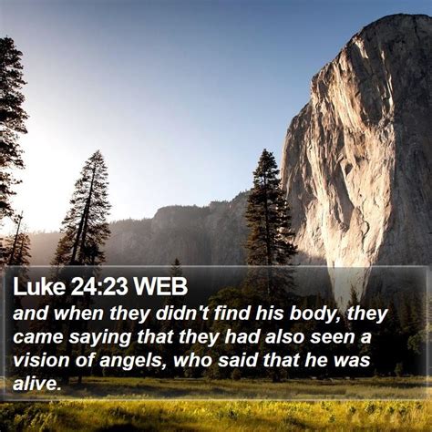 Luke 2423 Web And When They Didnt Find His Body They Came