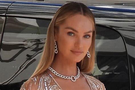 Candice Swanepoel Gets All Dolled Up In A Glittering Catsuit And Platforms At The 2021 Cannes Film